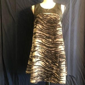 Very J NWT Animal Print Cocktail Dress Large
